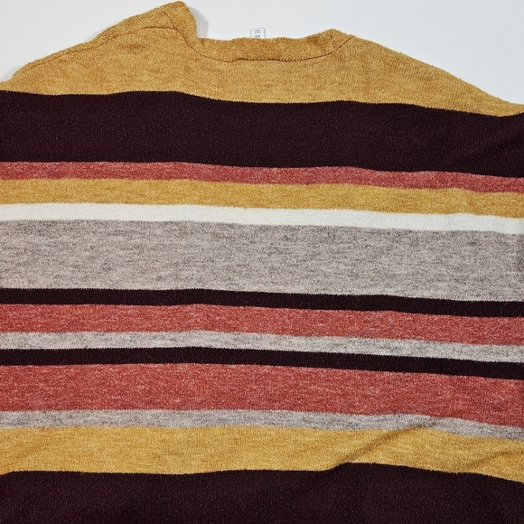 Multicolor Striped Cardigan Sweater Size 20 XXL Open Front Longline Fall Duster - Picture 8 of 13